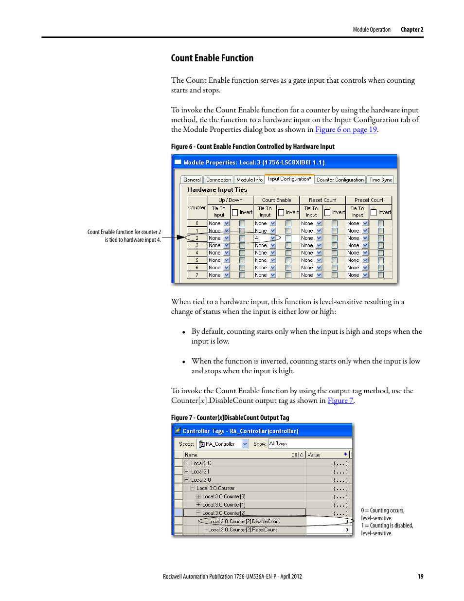 Count enable function | Rockwell Automation 1756-LSC8XIB8I ControlLogix Low-speed Counter Module User Manual | Page 19 / 84