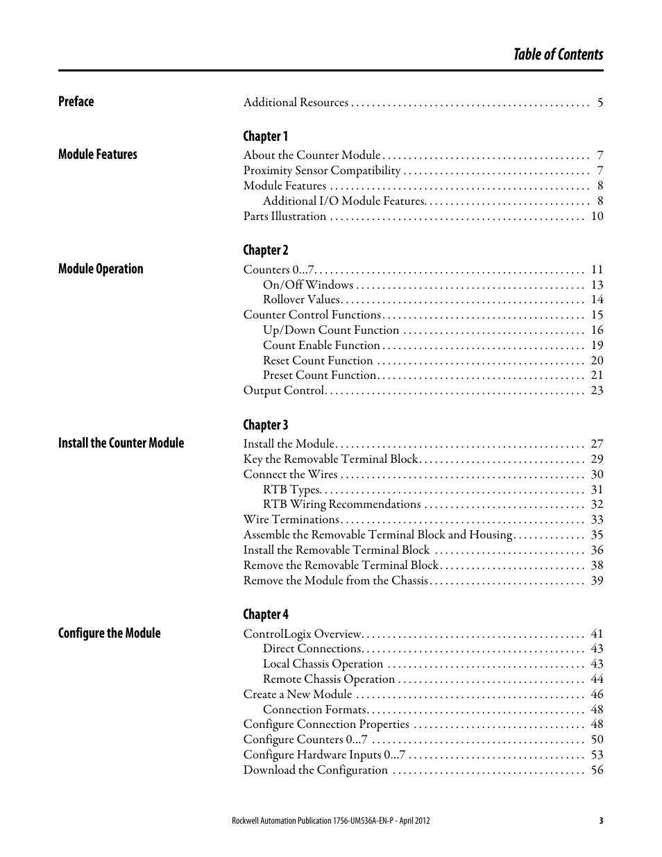 Rockwell Automation 1756-LSC8XIB8I ControlLogix Low-speed Counter Module User Manual | Page 3 / 84