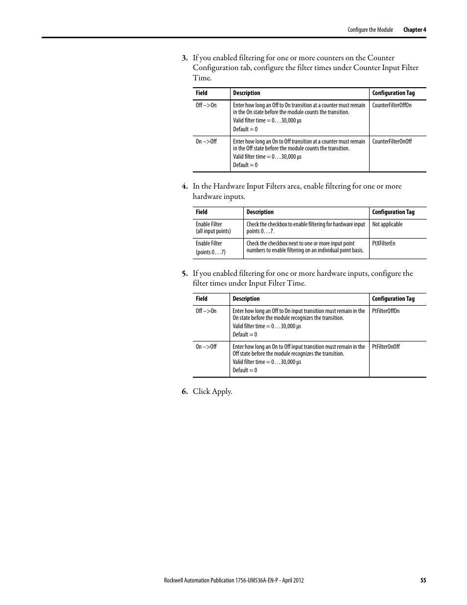 Rockwell Automation 1756-LSC8XIB8I ControlLogix Low-speed Counter Module User Manual | Page 55 / 84