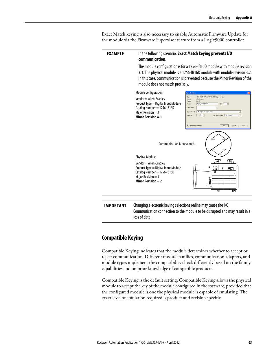 Compatible keying | Rockwell Automation 1756-LSC8XIB8I ControlLogix Low-speed Counter Module User Manual | Page 63 / 84