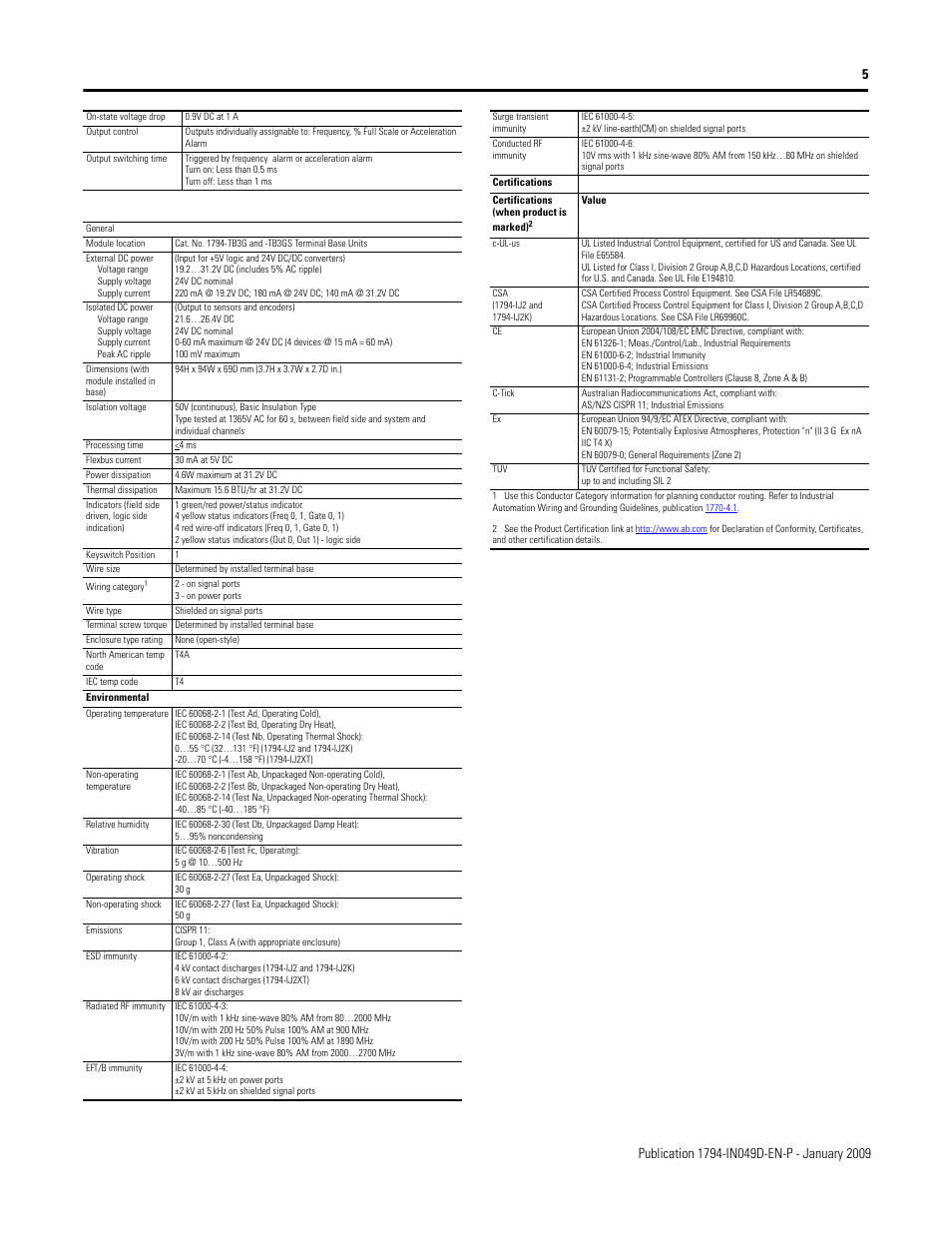 Rockwell Automation 1794-IJ2XT 2 Input Frequency Module Installation Instructions User Manual | Page 5 / 6