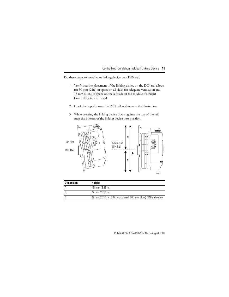 Rockwell Automation 1757-FFLDC4 ControlNet Foundation Fieldbus Linking Device Installation Instructions User Manual | Page 11 / 32