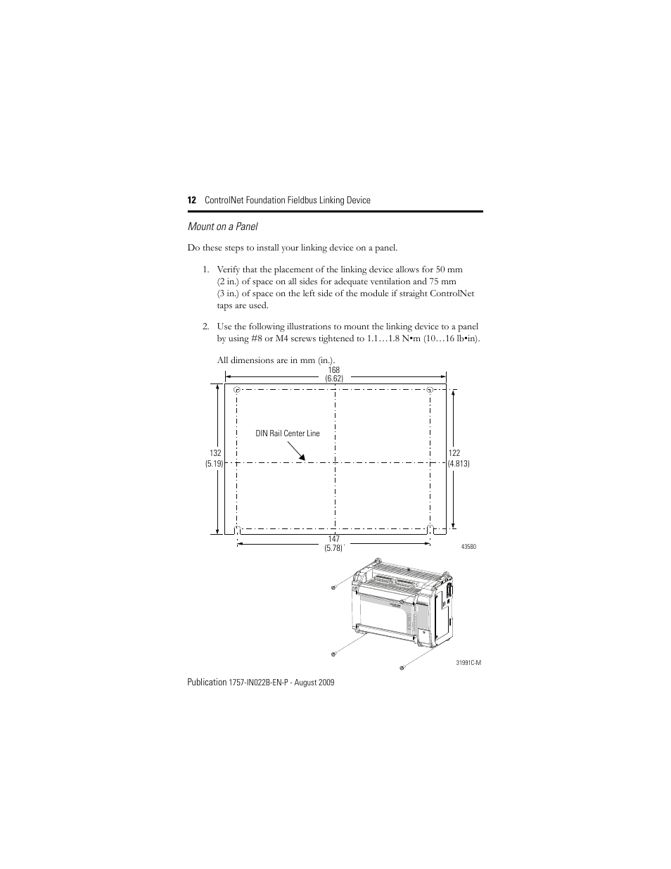 Rockwell Automation 1757-FFLDC4 ControlNet Foundation Fieldbus Linking Device Installation Instructions User Manual | Page 12 / 32