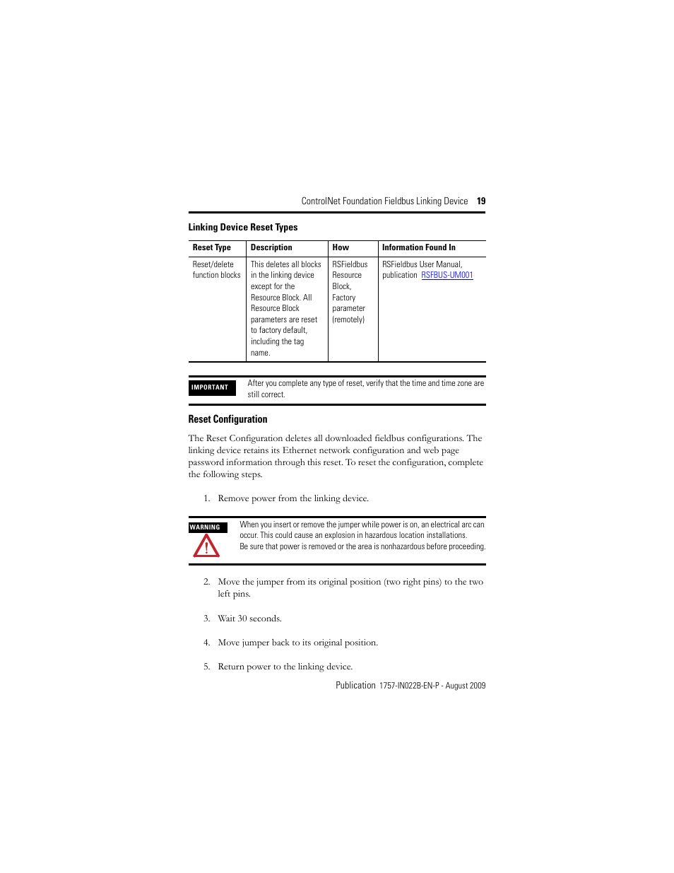 Rockwell Automation 1757-FFLDC4 ControlNet Foundation Fieldbus Linking Device Installation Instructions User Manual | Page 19 / 32