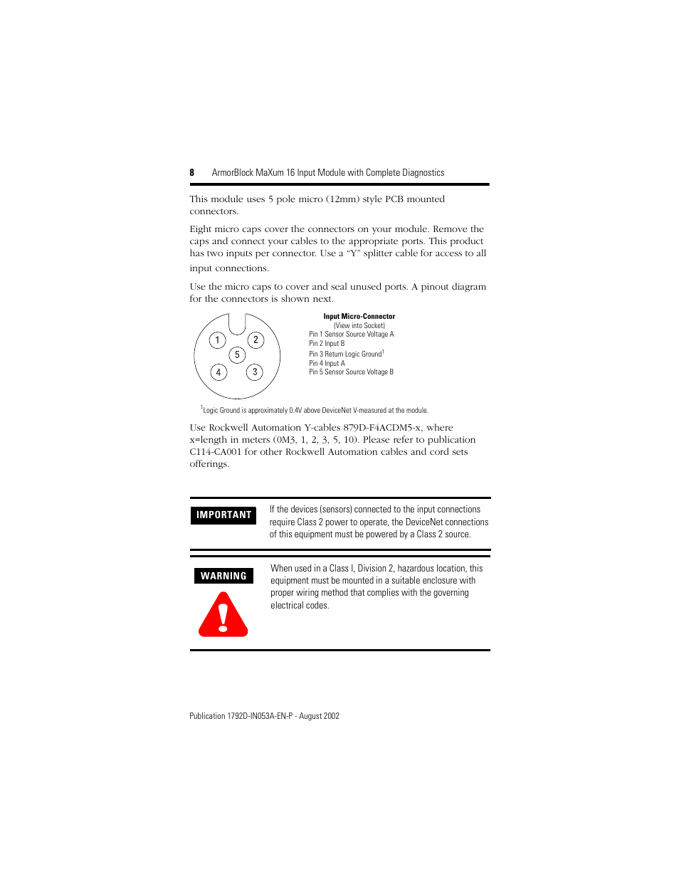 Rockwell Automation 1792D-16BVT0CD ArmorBlock MaXum 16 Input Module with Complete Diagnostics User Manual | Page 8 / 16