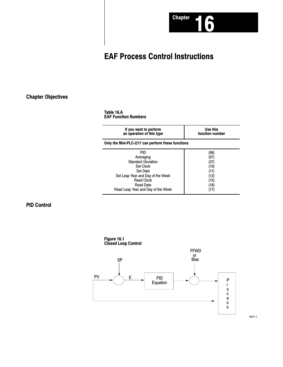 16 - eaf process control instructions, 16ć1, Eaf process control instructions | Rockwell Automation 1772-L8_LW_LWP_LX_LXP,D17726.5.8 User Manual User Manual | Page 212 / 490