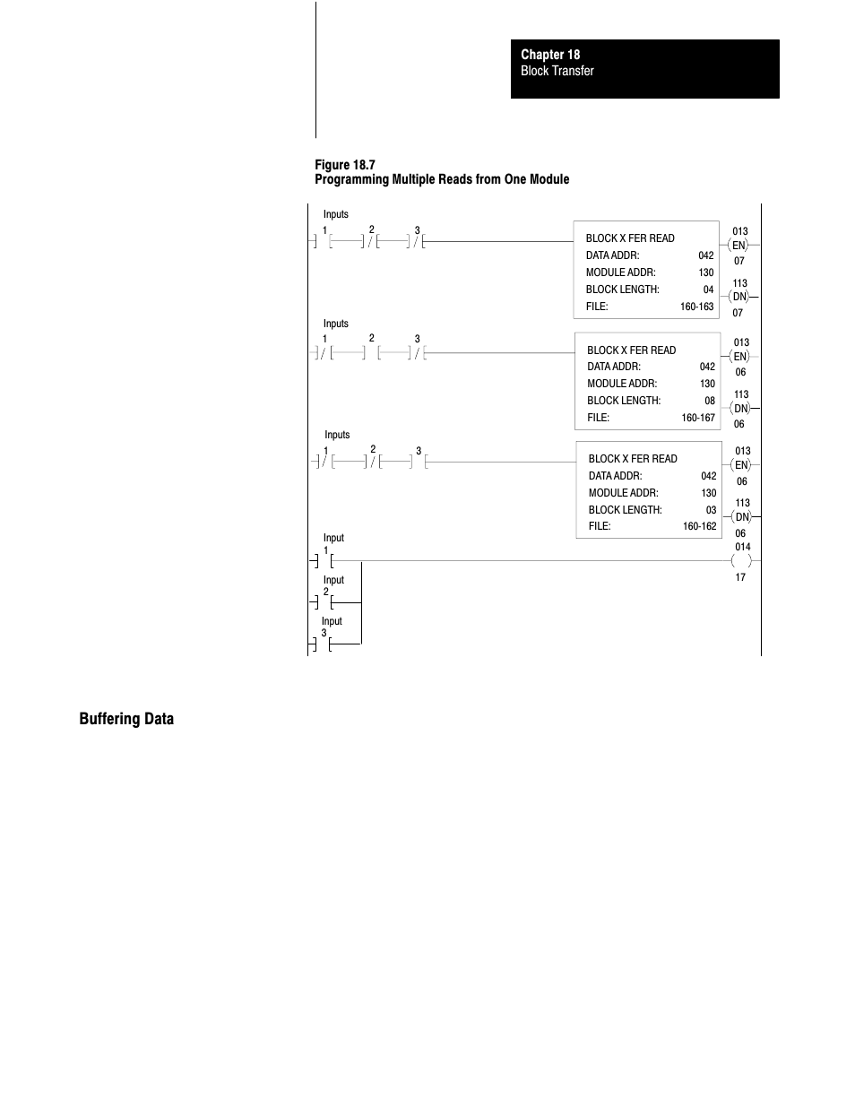 18ć17, Buffering data | Rockwell Automation 1772-L8_LW_LWP_LX_LXP,D17726.5.8 User Manual User Manual | Page 282 / 490