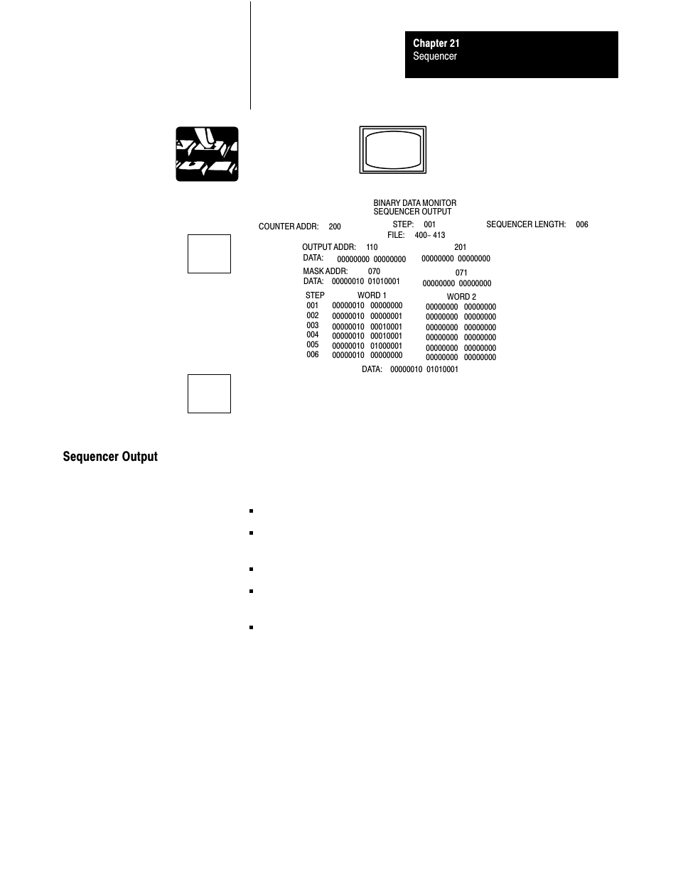 21ć13, Sequencer output | Rockwell Automation 1772-L8_LW_LWP_LX_LXP,D17726.5.8 User Manual User Manual | Page 337 / 490