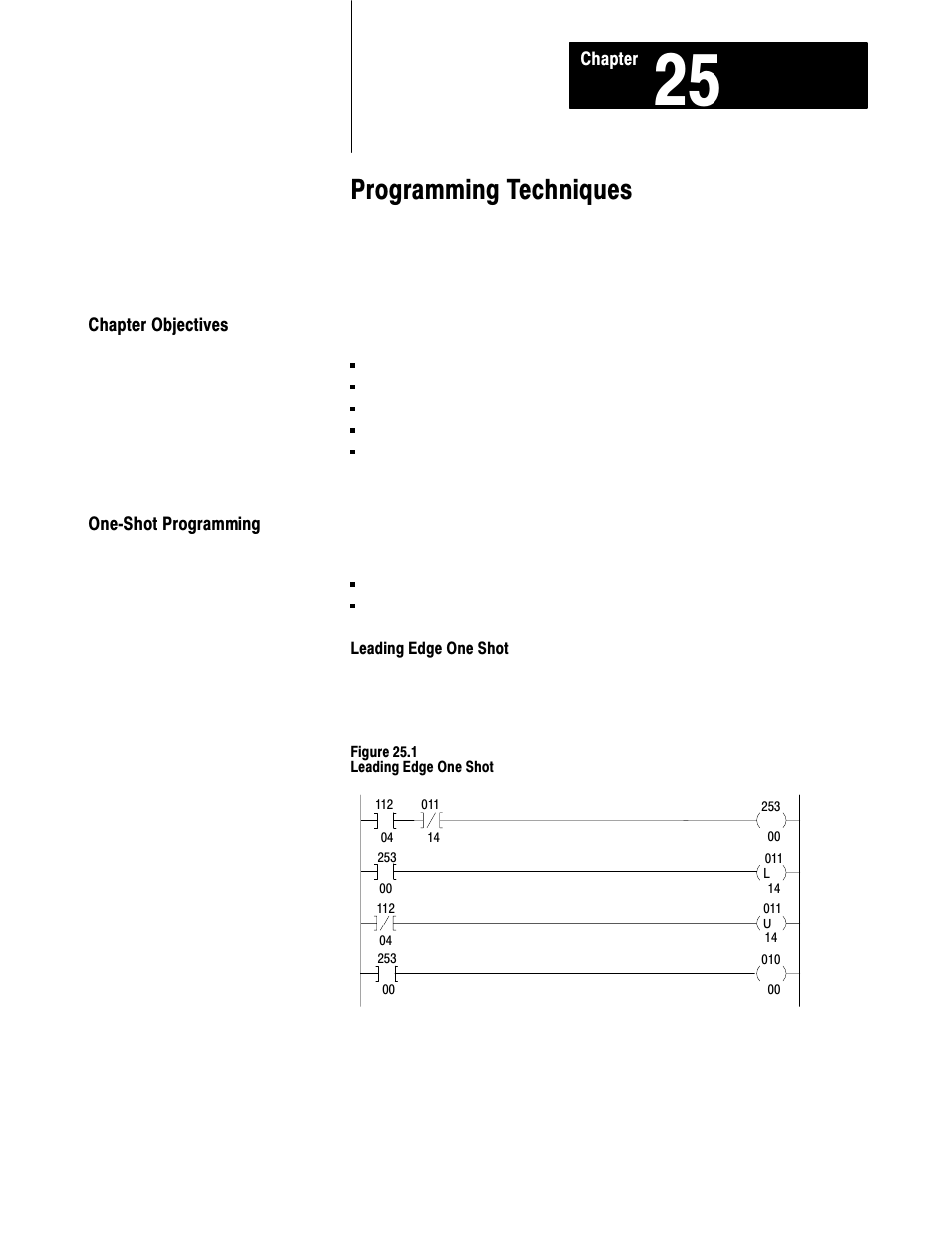 25 - programming techniques, 25ć1, Programming techniques | Rockwell Automation 1772-L8_LW_LWP_LX_LXP,D17726.5.8 User Manual User Manual | Page 391 / 490