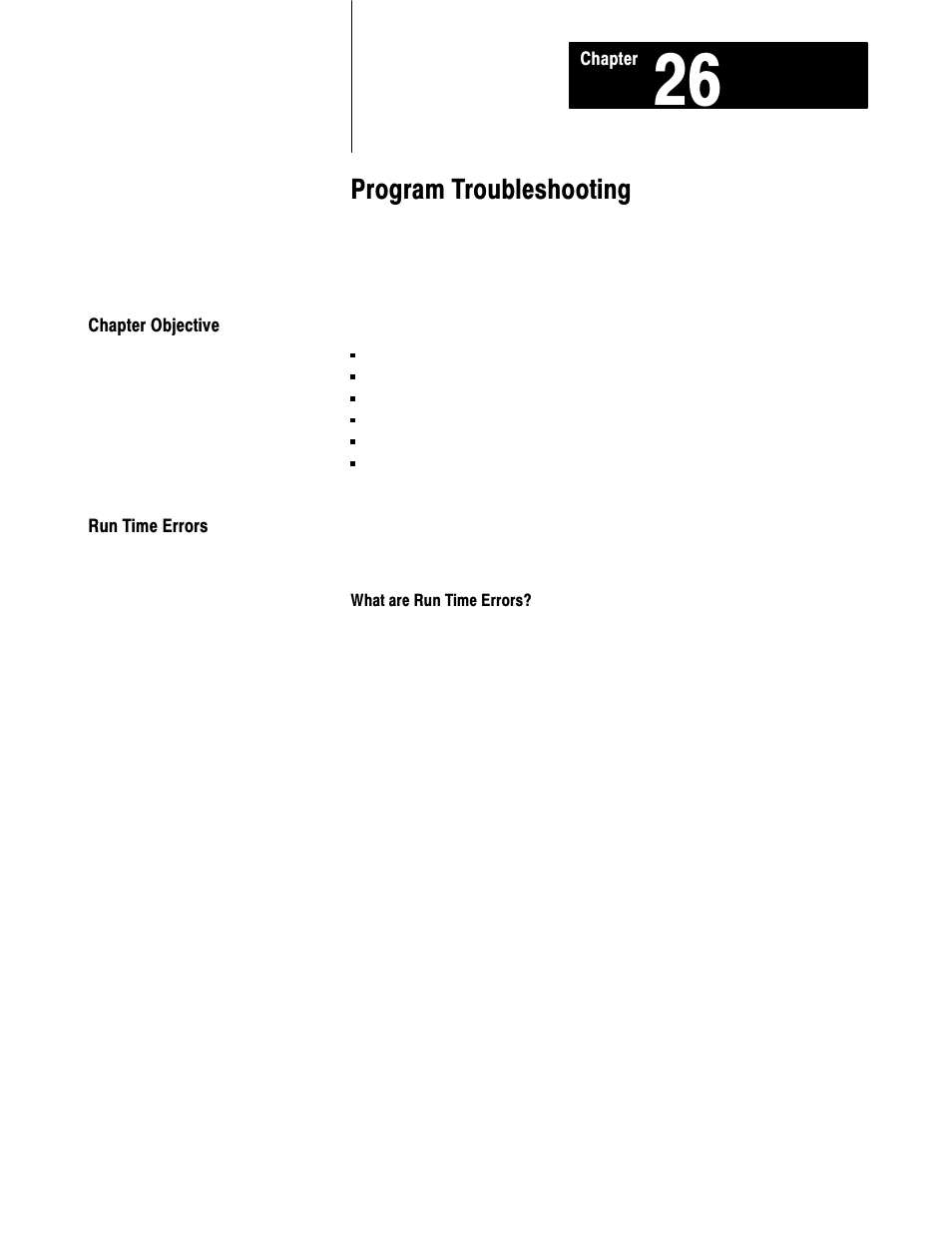 26 - program troubleshooting, 26ć1, Program troubleshooting | Rockwell Automation 1772-L8_LW_LWP_LX_LXP,D17726.5.8 User Manual User Manual | Page 400 / 490