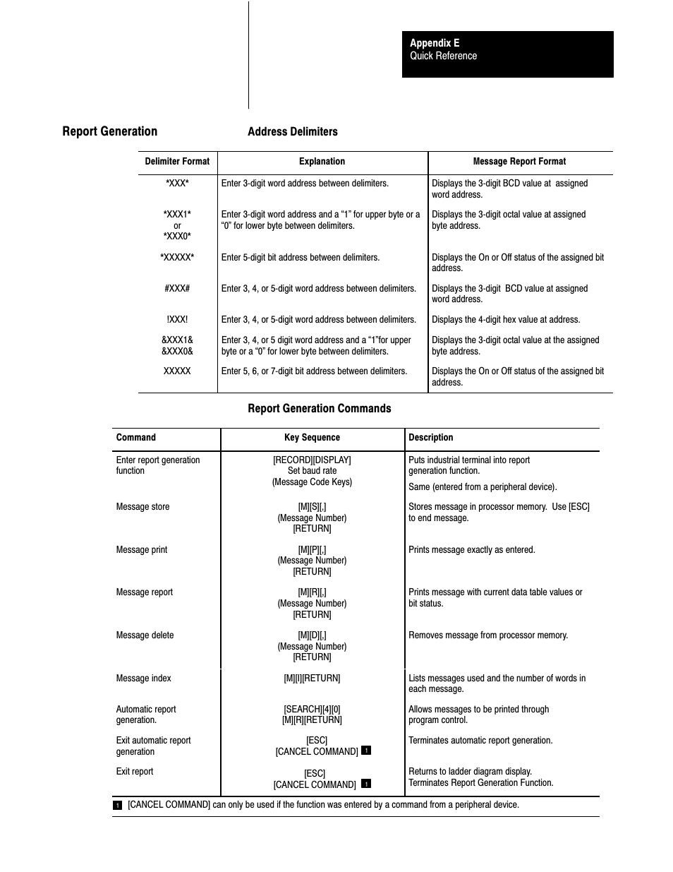 Eć29, Report generation | Rockwell Automation 1772-L8_LW_LWP_LX_LXP,D17726.5.8 User Manual User Manual | Page 473 / 490