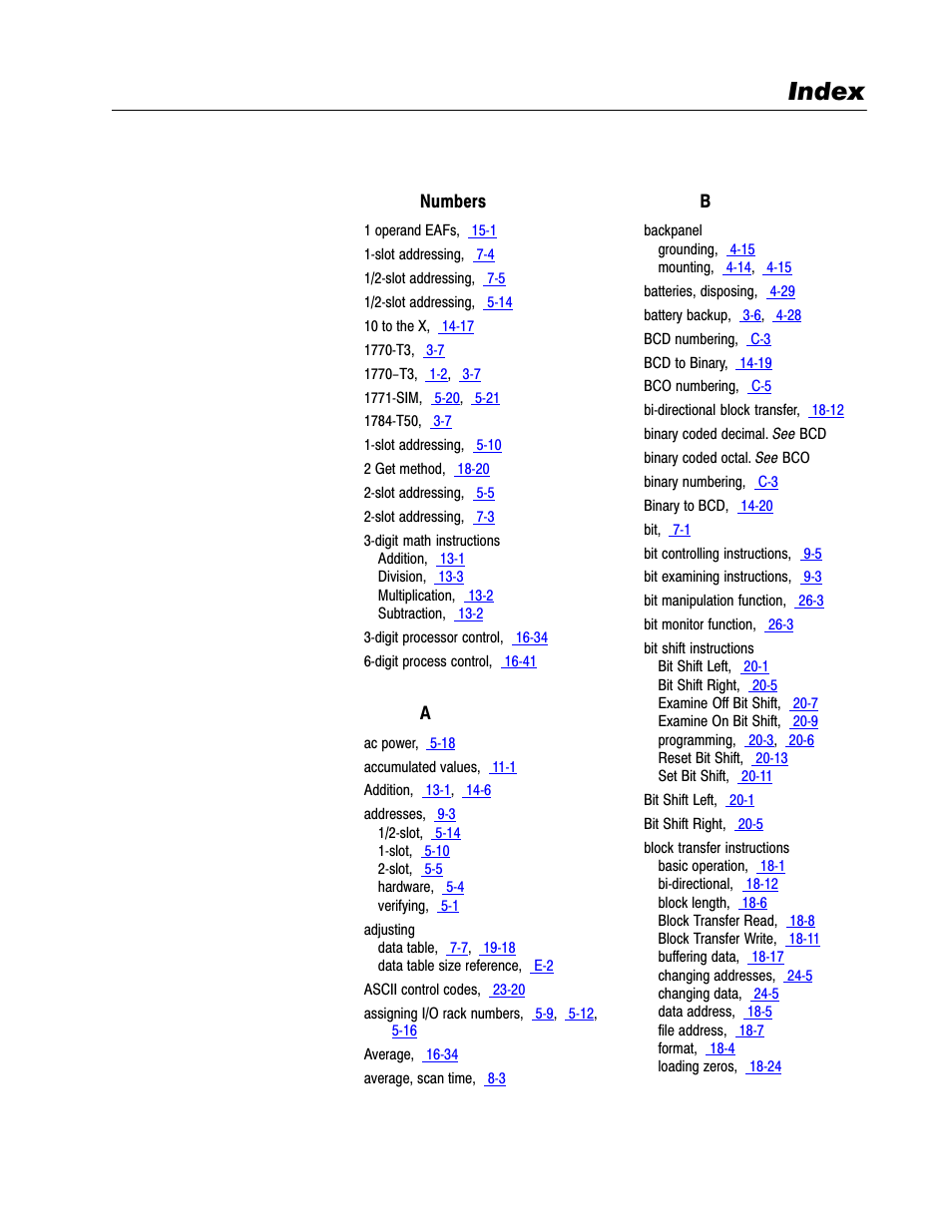 Index | Rockwell Automation 1772-L8_LW_LWP_LX_LXP,D17726.5.8 User Manual User Manual | Page 480 / 490