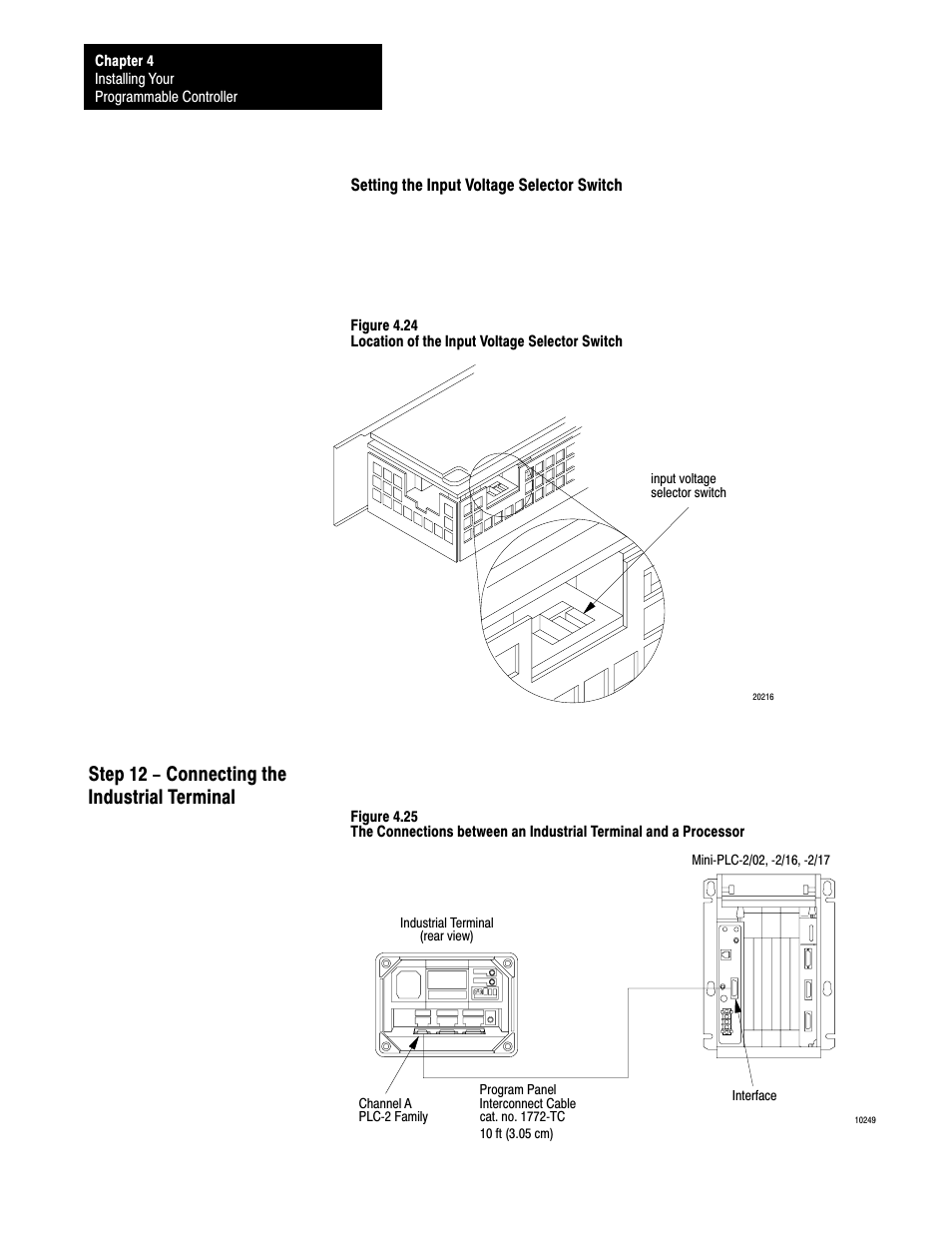 4ć42, Step 12 - connecting the industrial terminal | Rockwell Automation 1772-L8_LW_LWP_LX_LXP,D17726.5.8 User Manual User Manual | Page 81 / 490