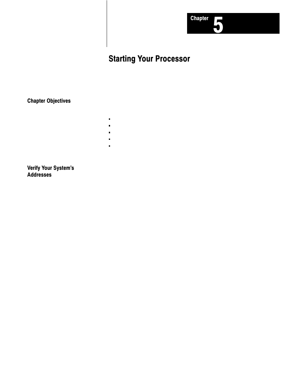 5 - starting your processor, Starting your processor | Rockwell Automation 1772-L8_LW_LWP_LX_LXP,D17726.5.8 User Manual User Manual | Page 83 / 490