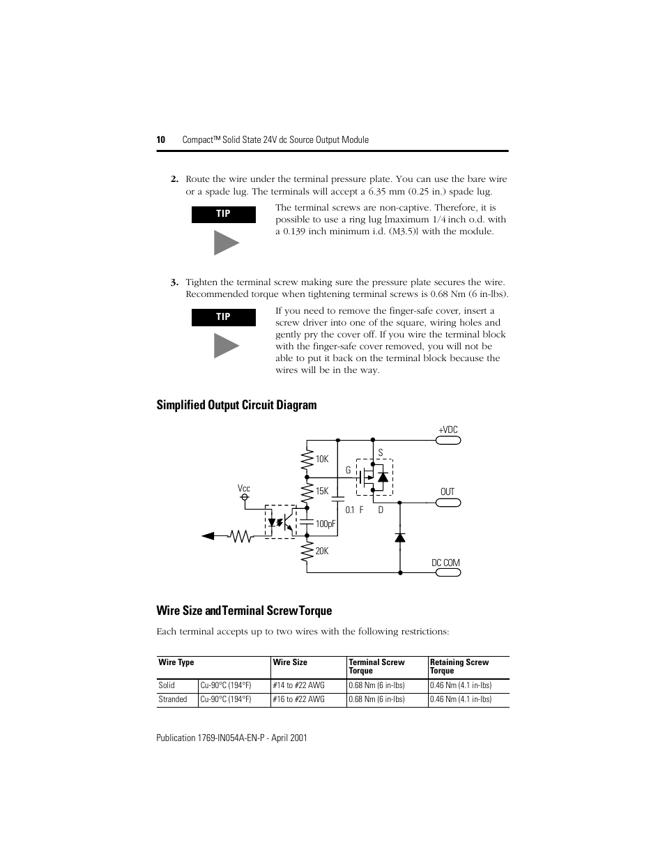 Rockwell Automation 1769-OB16 Compact Solid State 24V dc Source Output Module User Manual | Page 10 / 20