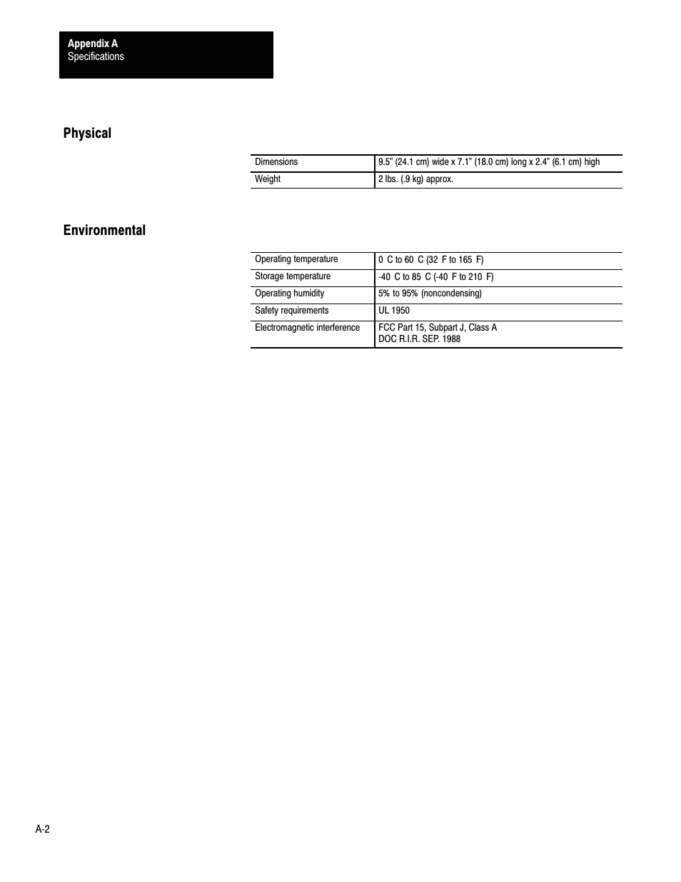 Physical environmental | Rockwell Automation 1770-KF3 DH-485 Communication Interface User Manual User Manual | Page 48 / 59