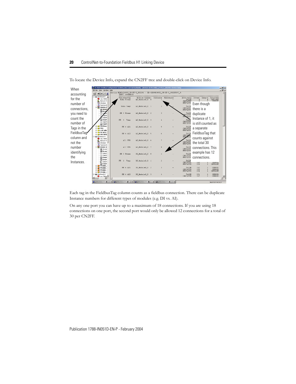 Rockwell Automation 1788-CN2FF ControlNet to Foundation Fieldbus H1 Linking Device Installation Instructions User Manual | Page 20 / 24