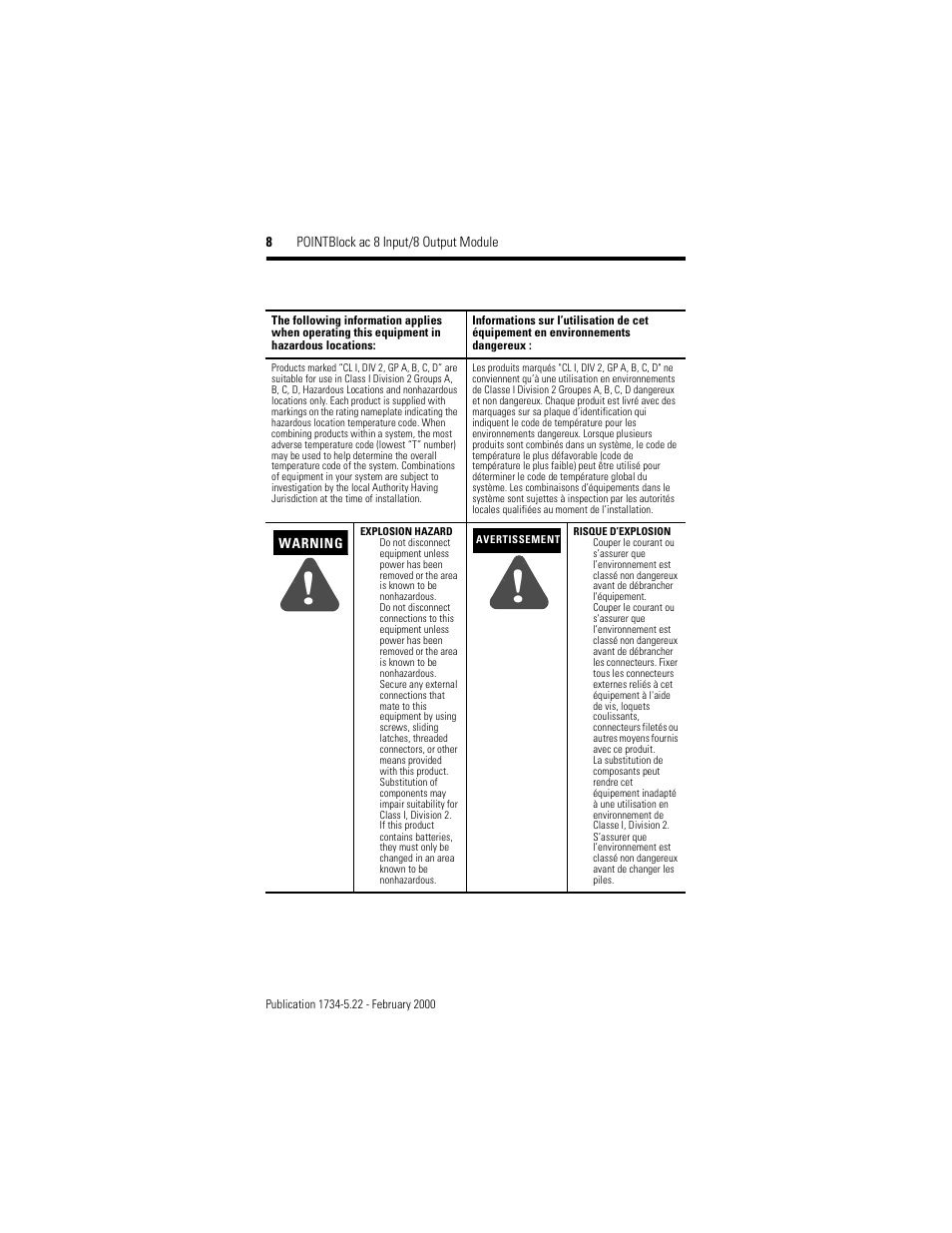 Safety approvals | Rockwell Automation 1734D-IA8XOA8 POINTBlock ac 8 Input/8 Output Module User Manual | Page 8 / 12