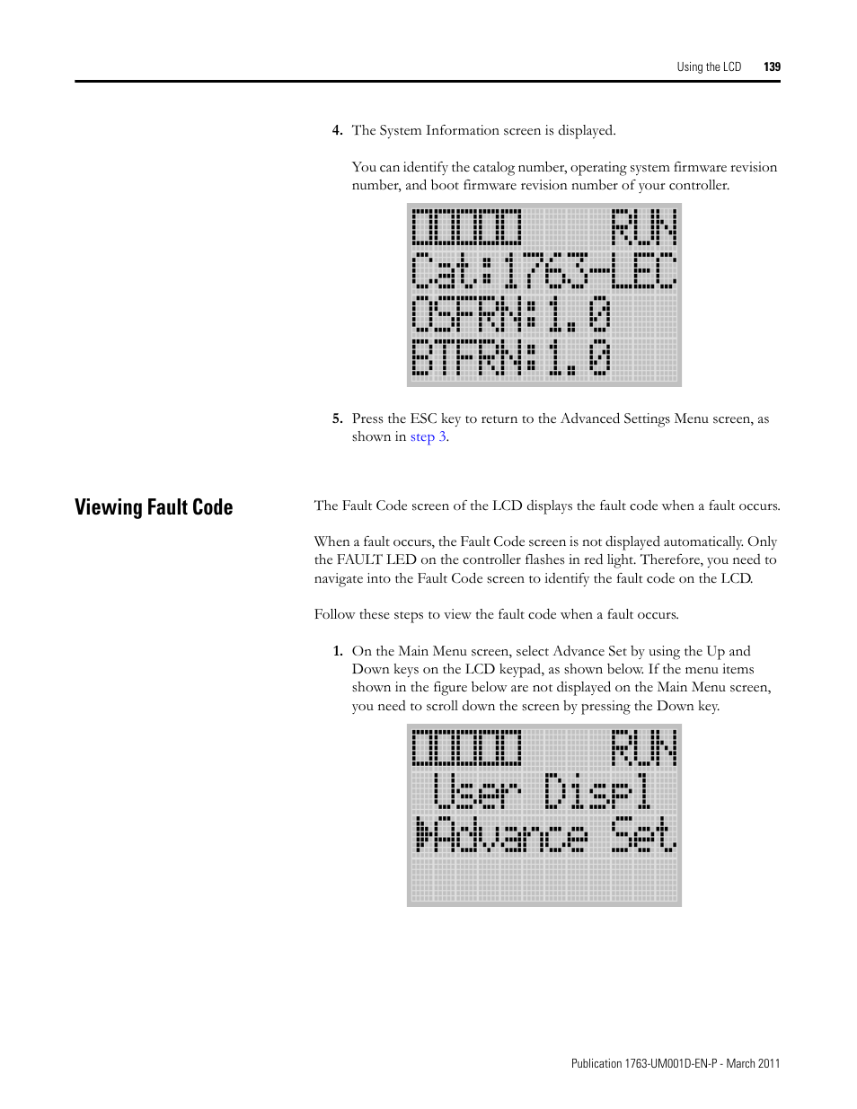 Viewing fault code | Rockwell Automation 1763 MicroLogix 1100 Programmable Controllers User Manual User Manual | Page 141 / 256