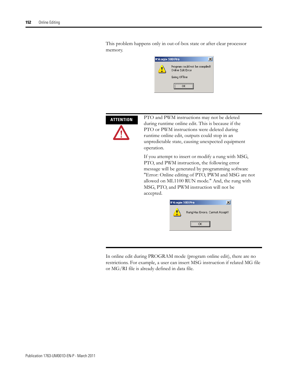 Rockwell Automation 1763 MicroLogix 1100 Programmable Controllers User Manual User Manual | Page 154 / 256