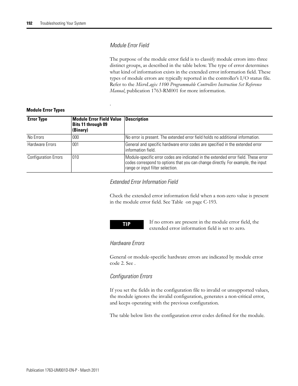 Rockwell Automation 1763 MicroLogix 1100 Programmable Controllers User Manual User Manual | Page 194 / 256