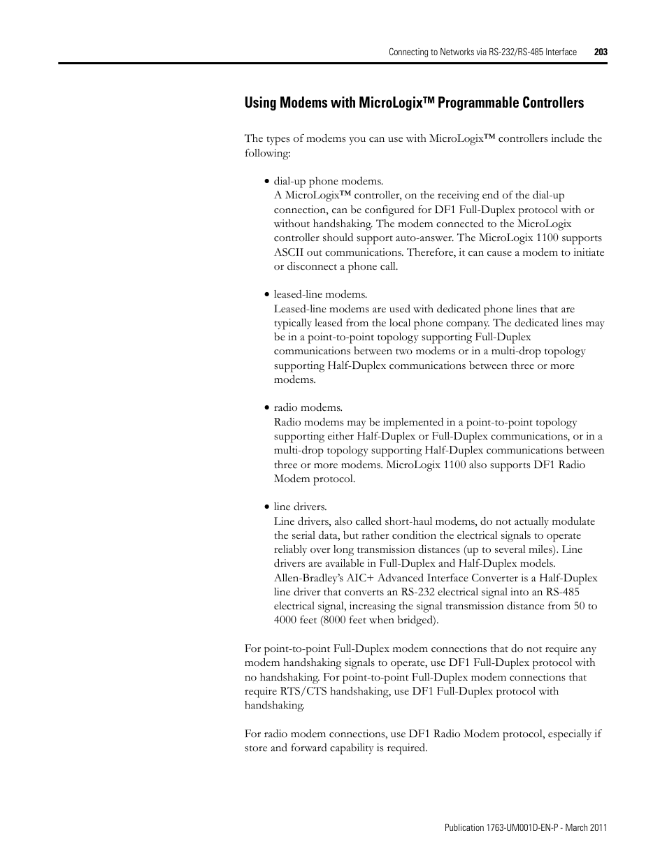 Rockwell Automation 1763 MicroLogix 1100 Programmable Controllers User Manual User Manual | Page 205 / 256