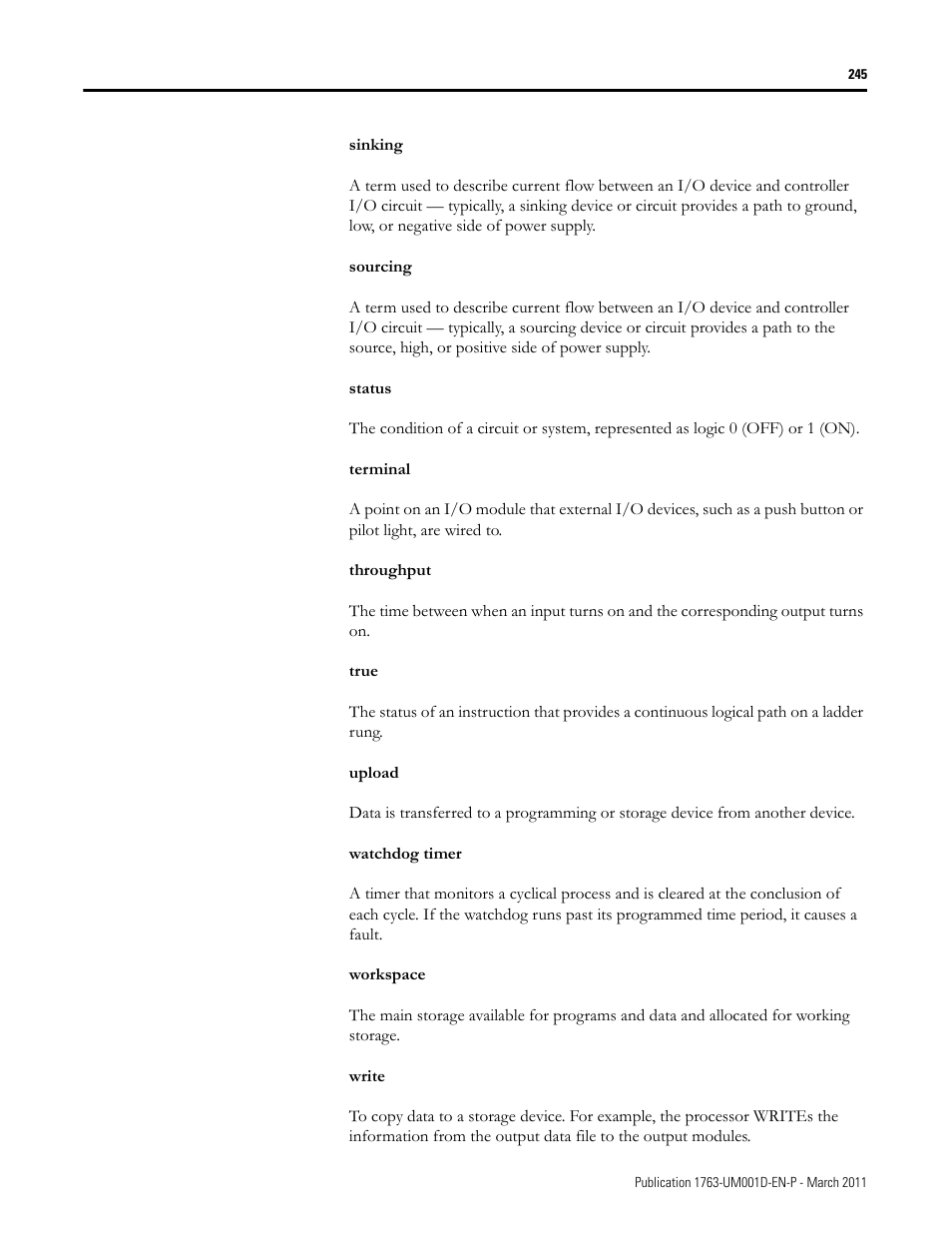 Rockwell Automation 1763 MicroLogix 1100 Programmable Controllers User Manual User Manual | Page 247 / 256