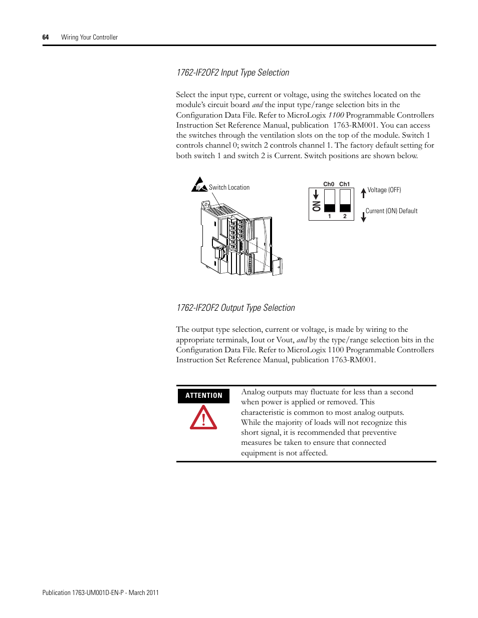 Rockwell Automation 1763 MicroLogix 1100 Programmable Controllers User Manual User Manual | Page 66 / 256
