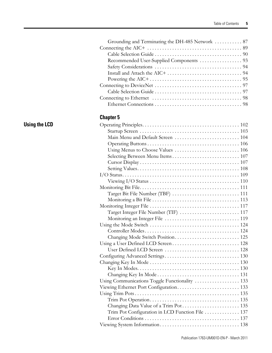Rockwell Automation 1763 MicroLogix 1100 Programmable Controllers User Manual User Manual | Page 7 / 256