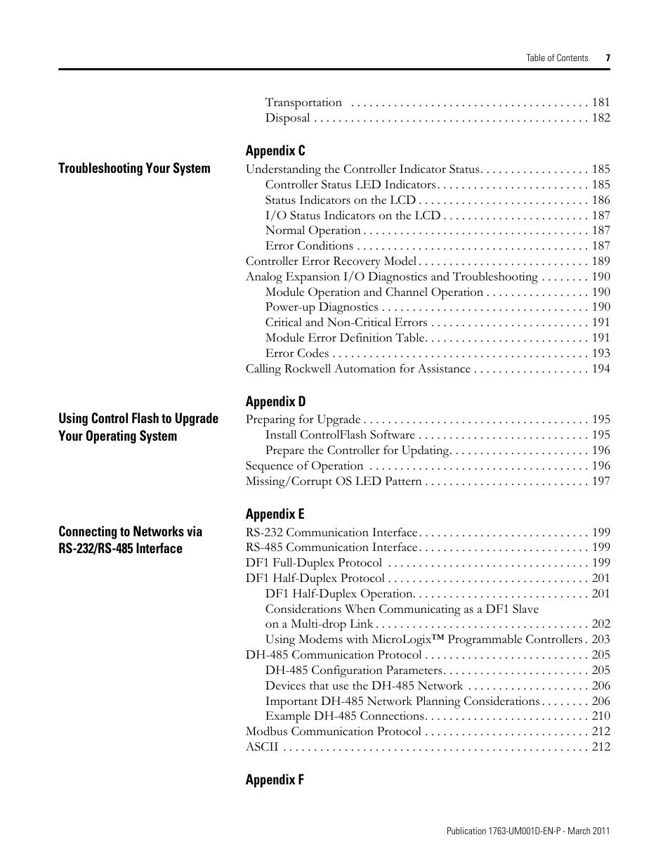 Rockwell Automation 1763 MicroLogix 1100 Programmable Controllers User Manual User Manual | Page 9 / 256