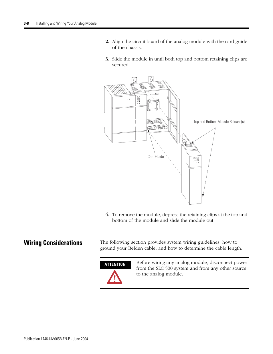 Wiring considerations, Wiring considerations -8 | Rockwell Automation 1746-XXXX SLC 500 4-Channel Analog I/O Modules User Manual User Manual | Page 30 / 113