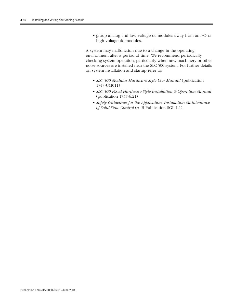 Rockwell Automation 1746-XXXX SLC 500 4-Channel Analog I/O Modules User Manual User Manual | Page 38 / 113
