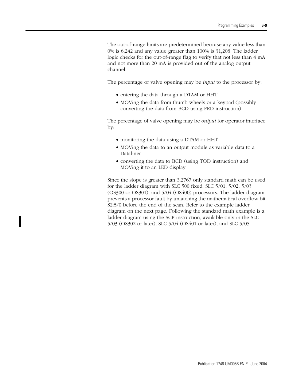 Rockwell Automation 1746-XXXX SLC 500 4-Channel Analog I/O Modules User Manual User Manual | Page 71 / 113