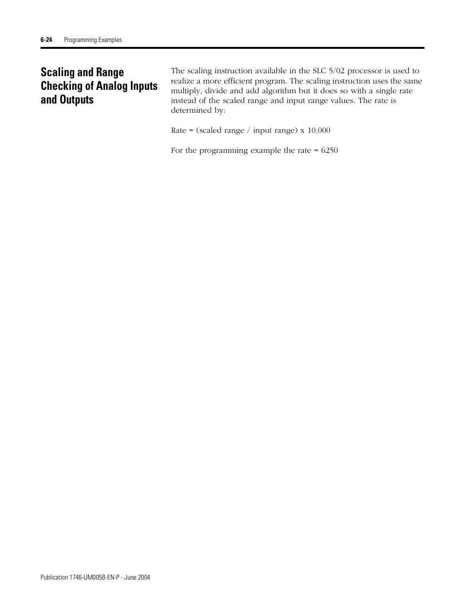 Scaling and range checking of analog inputs and | Rockwell Automation 1746-XXXX SLC 500 4-Channel Analog I/O Modules User Manual User Manual | Page 86 / 113