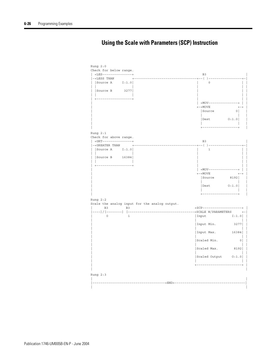 Using the scale with parameters (scp) instruction | Rockwell Automation 1746-XXXX SLC 500 4-Channel Analog I/O Modules User Manual User Manual | Page 88 / 113