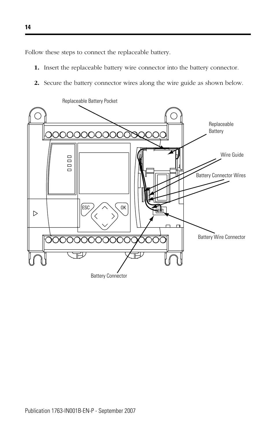 Rockwell Automation 1763-L16xxx MicroLogix 1100 Programmable Controllers Installation Instructions User Manual | Page 14 / 36