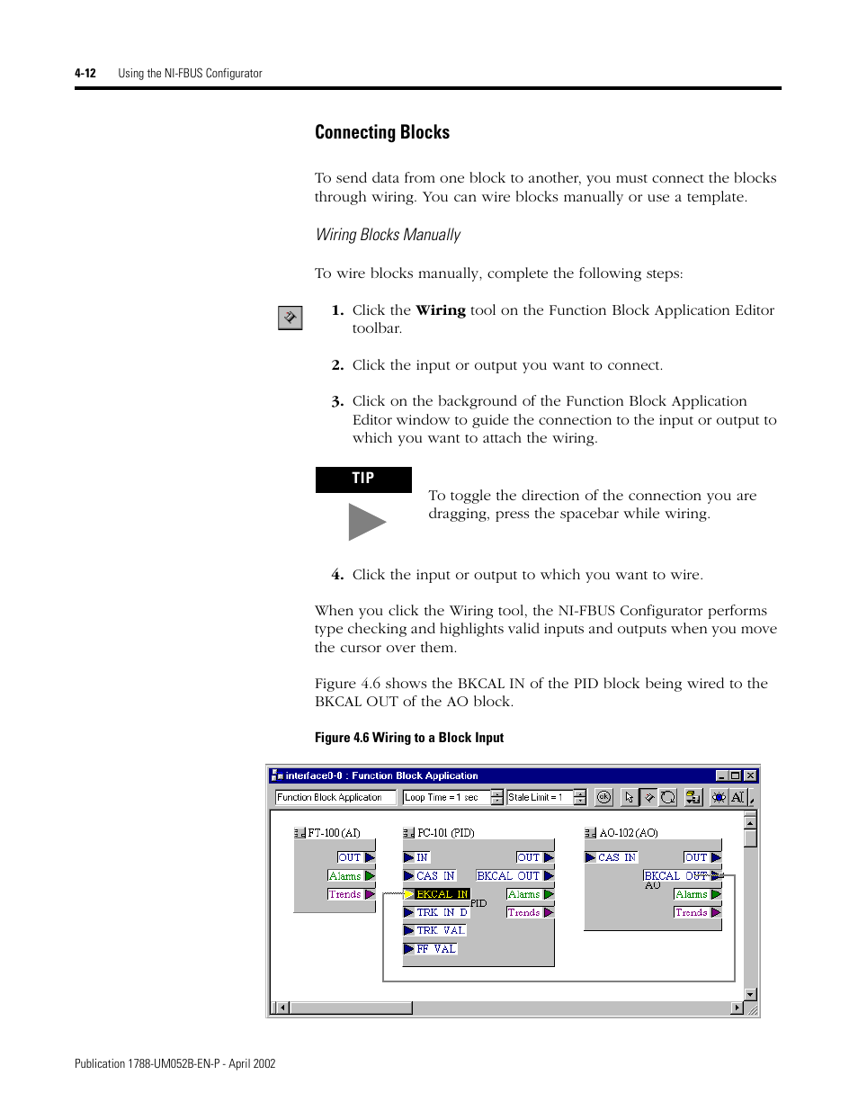 Connecting blocks -12, Connecting blocks | Rockwell Automation 1788-FFCT NI-FBUS Configurator User Manual User Manual | Page 40 / 86