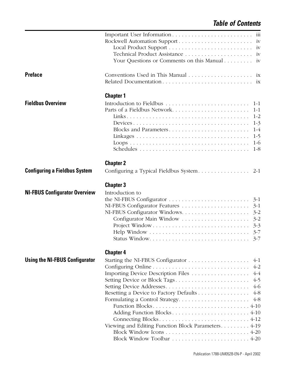 Rockwell Automation 1788-FFCT NI-FBUS Configurator User Manual User Manual | Page 5 / 86