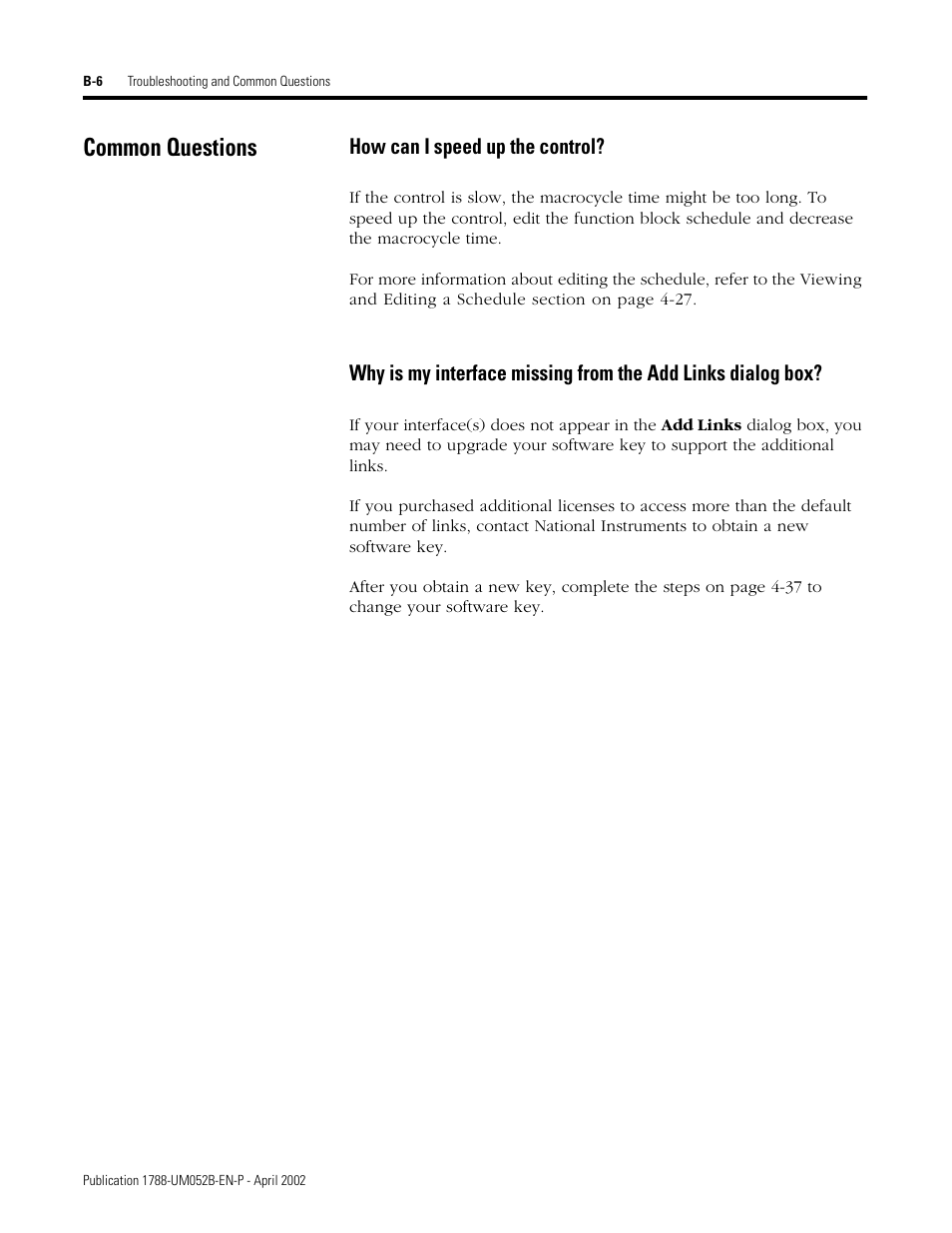 Common questions | Rockwell Automation 1788-FFCT NI-FBUS Configurator User Manual User Manual | Page 76 / 86