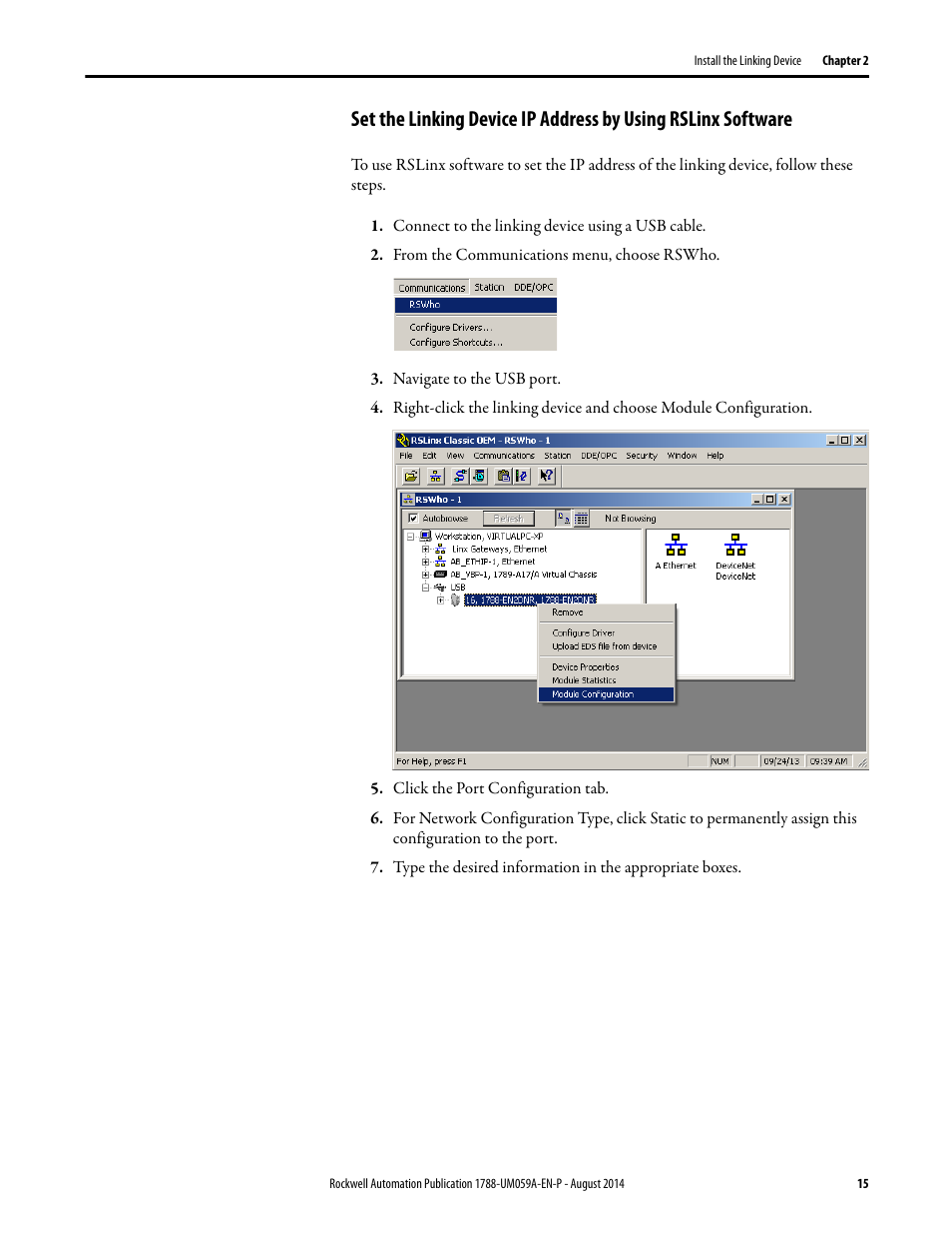 Rockwell Automation 1788-EN2DNR EtherNet/IP to DeviceNet Linking Device User Manual User Manual | Page 15 / 52