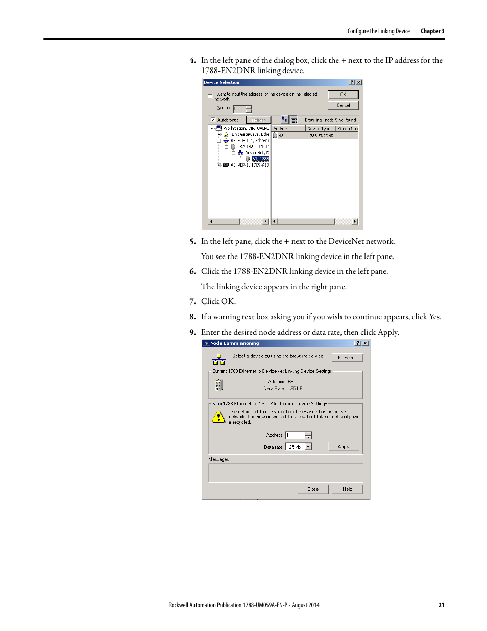 Rockwell Automation 1788-EN2DNR EtherNet/IP to DeviceNet Linking Device User Manual User Manual | Page 21 / 52