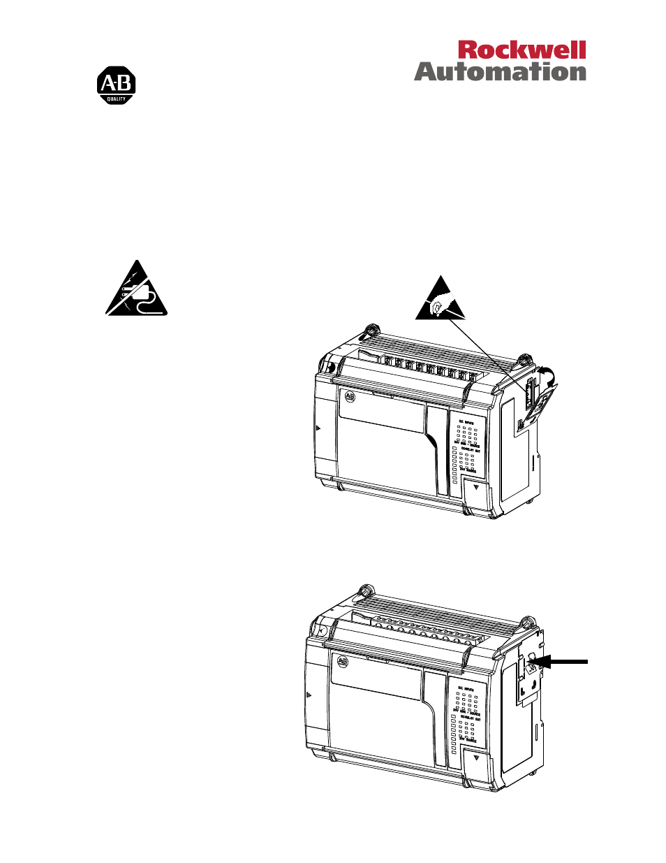 Rockwell Automation 1764-RPL-TRM1 MicroLogix 1500 Electrostatic Discharge Sticker Replacement Kit User Manual | 2 pages