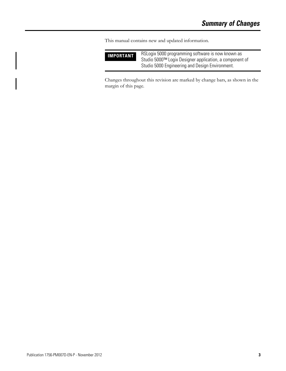 Summary of changes | Rockwell Automation Logix5000 Controllers Structured Text Programming Manual User Manual | Page 3 / 40