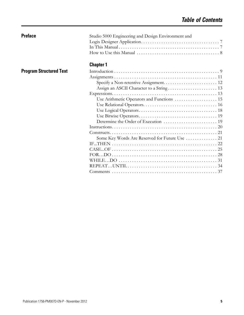 Rockwell Automation Logix5000 Controllers Structured Text Programming Manual User Manual | Page 5 / 40