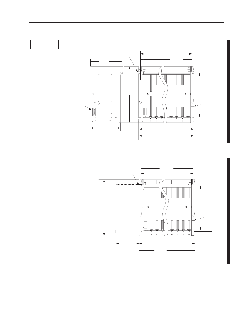 I/o chassis mounting dimensions | Rockwell Automation 1771-A2BSS_A3B1SS Install Instruc Universal I/O Chassis User Manual | Page 3 / 12