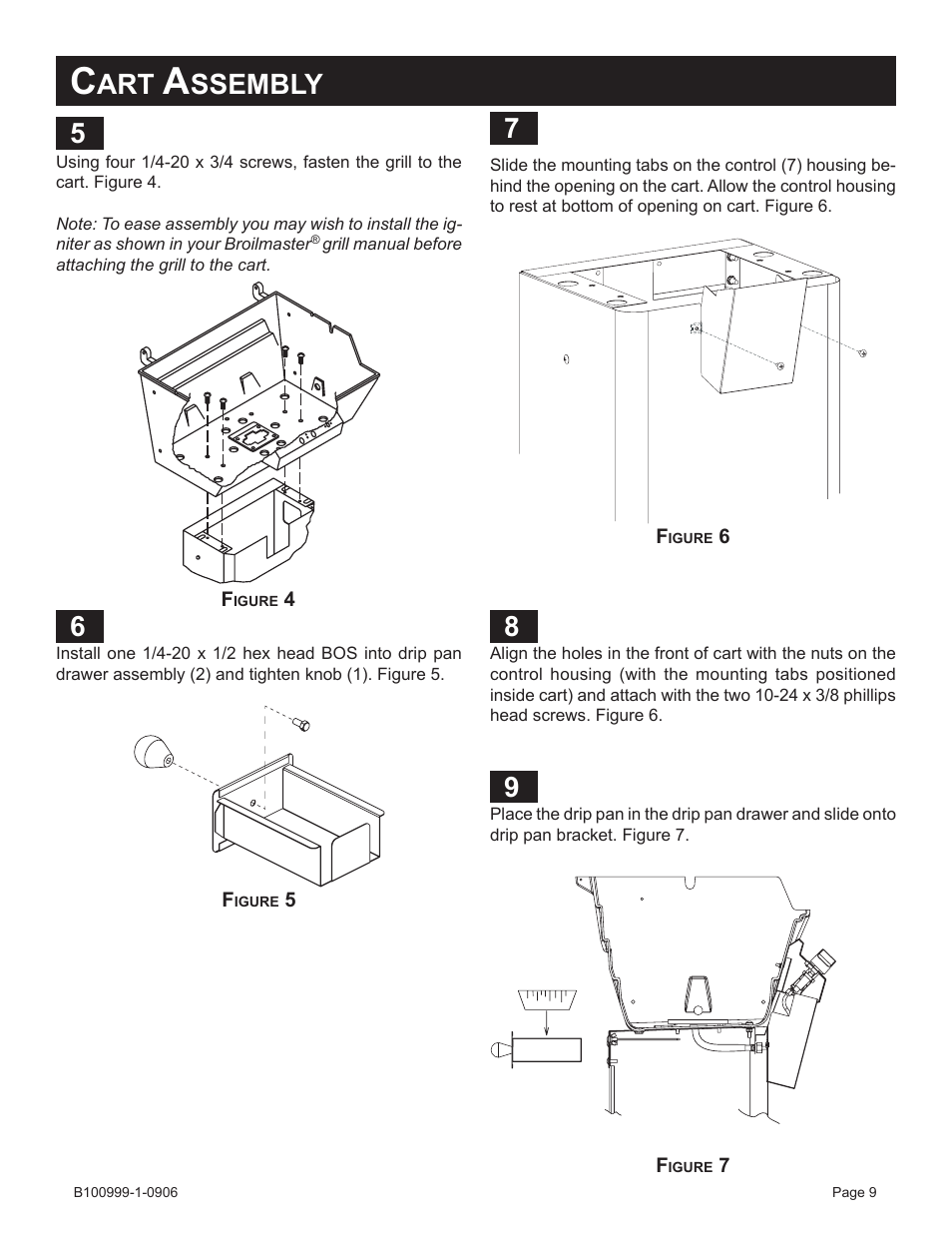 Ssembly | Broilmaster DC2CART-1 User Manual | Page 9 / 12