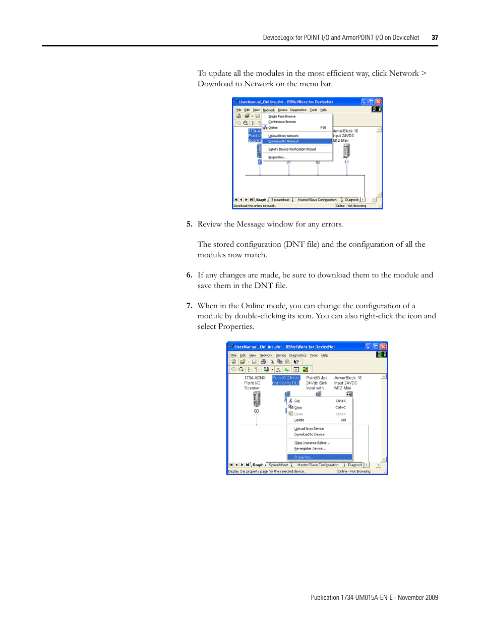 Rockwell Automation 1734-XXXX POINT I/O and ArmorPOINT I/O DeviceLogix User Manual User Manual | Page 39 / 112