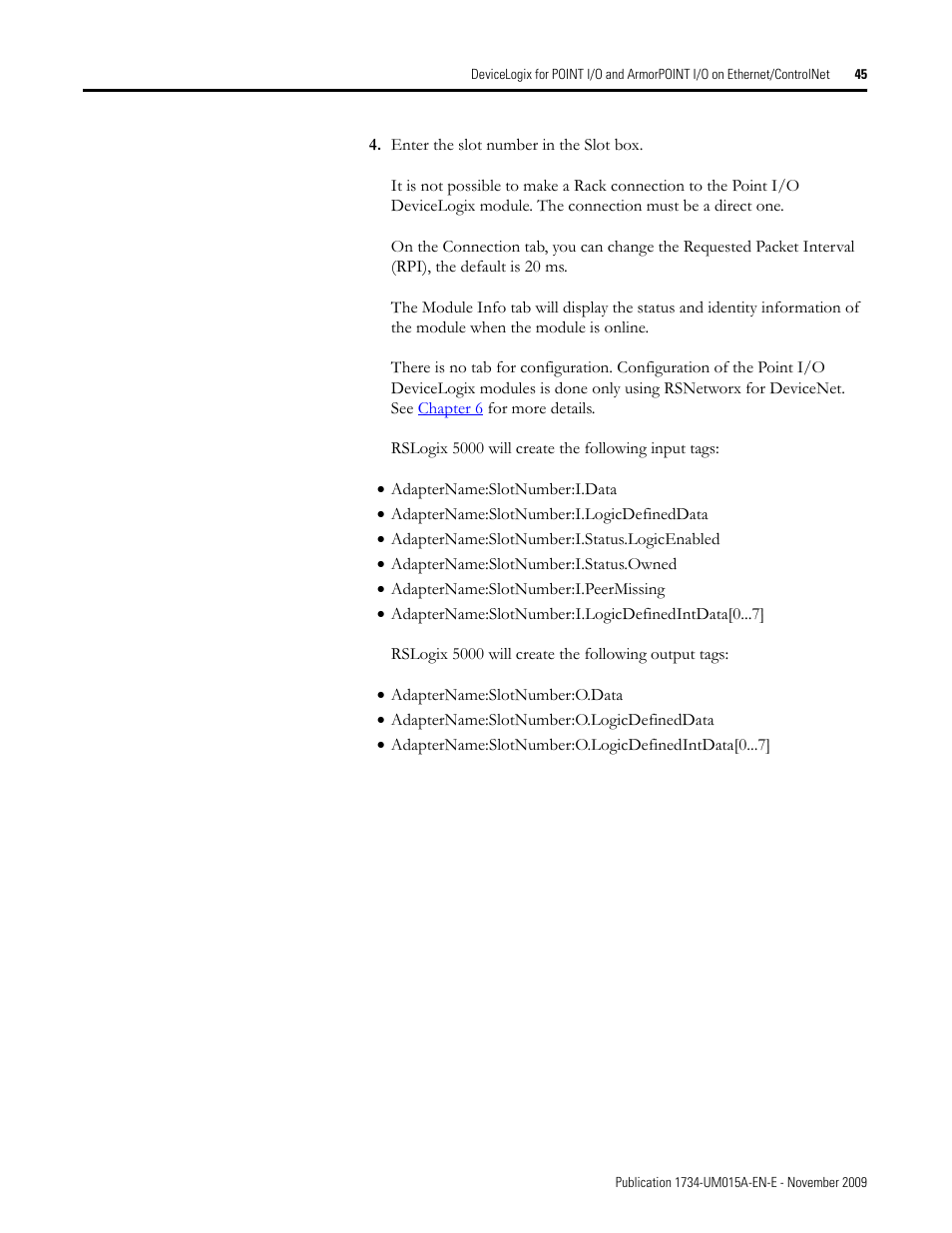 Rockwell Automation 1734-XXXX POINT I/O and ArmorPOINT I/O DeviceLogix User Manual User Manual | Page 47 / 112