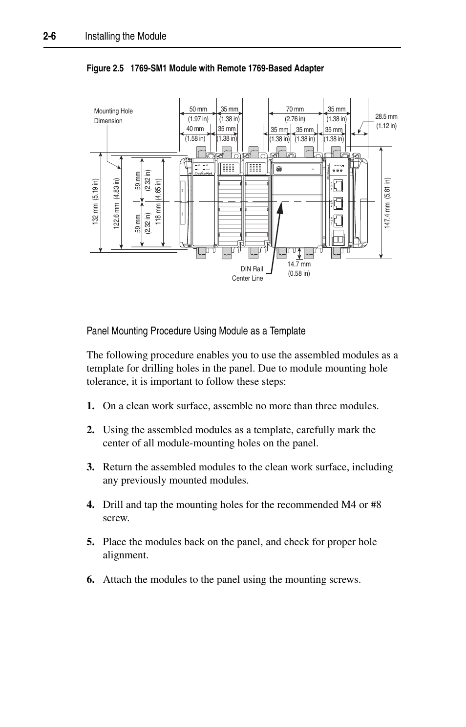 6 installing the module | Rockwell Automation 1769-SM1 Compact I/O to DPI/SCANport Module User Manual | Page 26 / 176