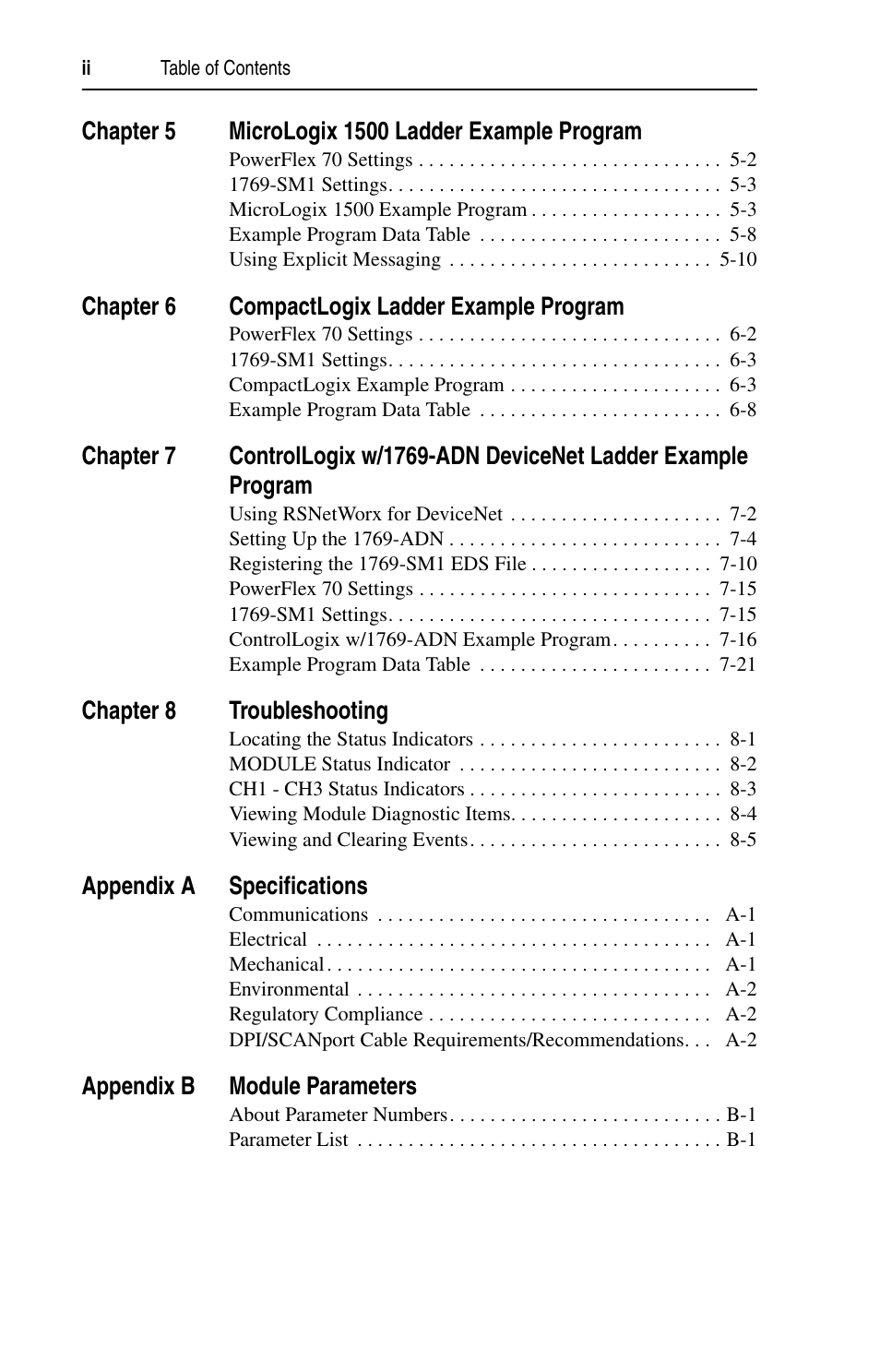 Rockwell Automation 1769-SM1 Compact I/O to DPI/SCANport Module User Manual | Page 6 / 176